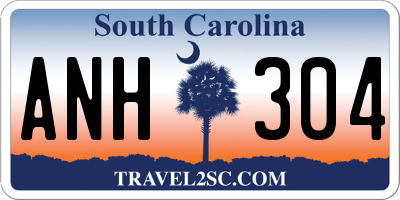 SC license plate ANH304