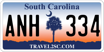 SC license plate ANH334