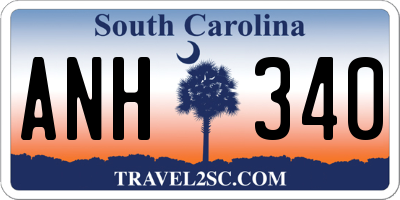 SC license plate ANH340