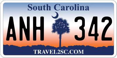 SC license plate ANH342
