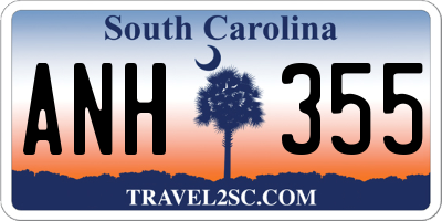 SC license plate ANH355