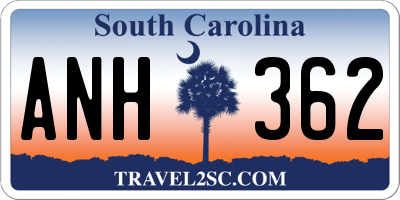 SC license plate ANH362