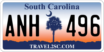 SC license plate ANH496