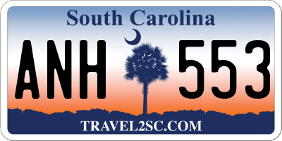 SC license plate ANH553