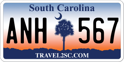 SC license plate ANH567