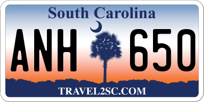 SC license plate ANH650