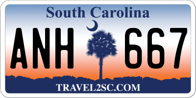 SC license plate ANH667