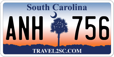 SC license plate ANH756