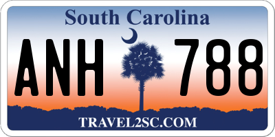 SC license plate ANH788