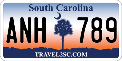 SC license plate ANH789