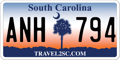 SC license plate ANH794