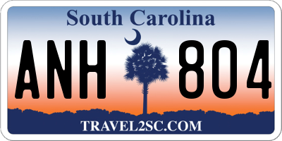 SC license plate ANH804
