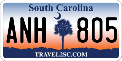 SC license plate ANH805