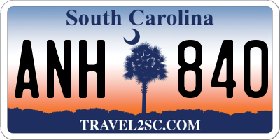 SC license plate ANH840