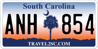 SC license plate ANH854