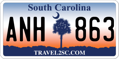 SC license plate ANH863