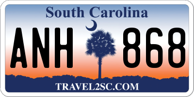SC license plate ANH868