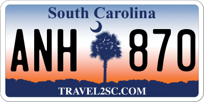 SC license plate ANH870