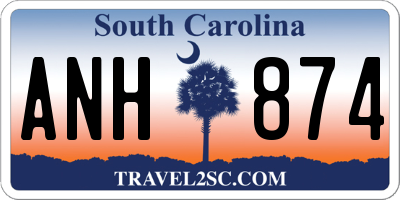SC license plate ANH874