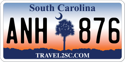 SC license plate ANH876