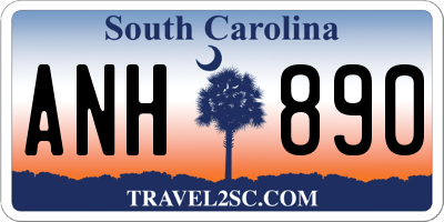 SC license plate ANH890