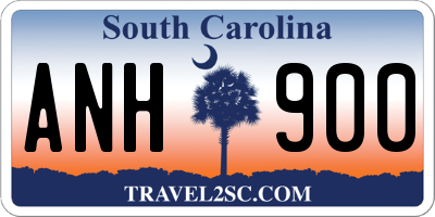 SC license plate ANH900
