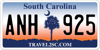 SC license plate ANH925