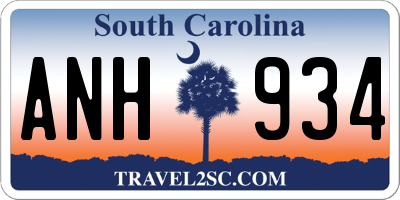 SC license plate ANH934