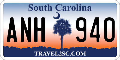 SC license plate ANH940
