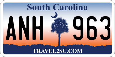 SC license plate ANH963