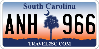 SC license plate ANH966