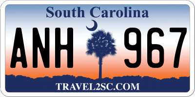 SC license plate ANH967