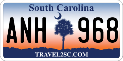 SC license plate ANH968