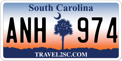 SC license plate ANH974