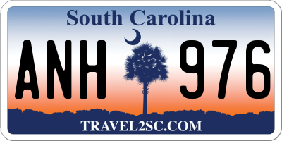 SC license plate ANH976