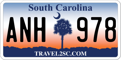 SC license plate ANH978