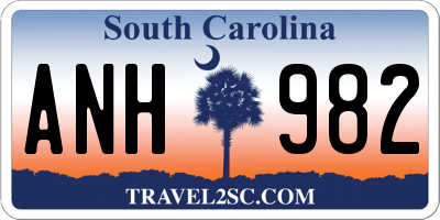 SC license plate ANH982