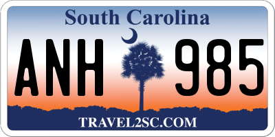 SC license plate ANH985