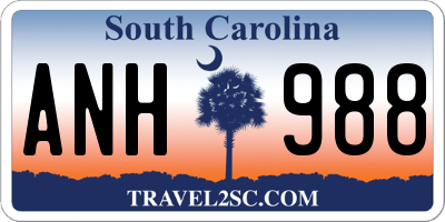 SC license plate ANH988