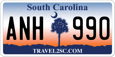 SC license plate ANH990