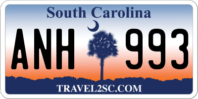 SC license plate ANH993