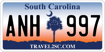 SC license plate ANH997