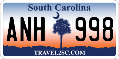 SC license plate ANH998