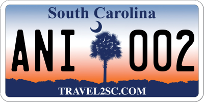 SC license plate ANI002