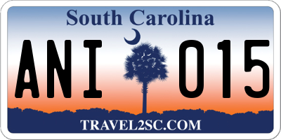 SC license plate ANI015