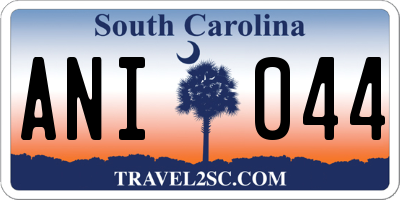 SC license plate ANI044