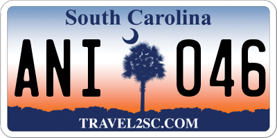 SC license plate ANI046