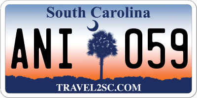 SC license plate ANI059