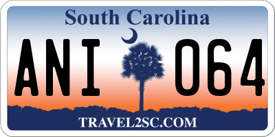 SC license plate ANI064