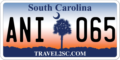 SC license plate ANI065